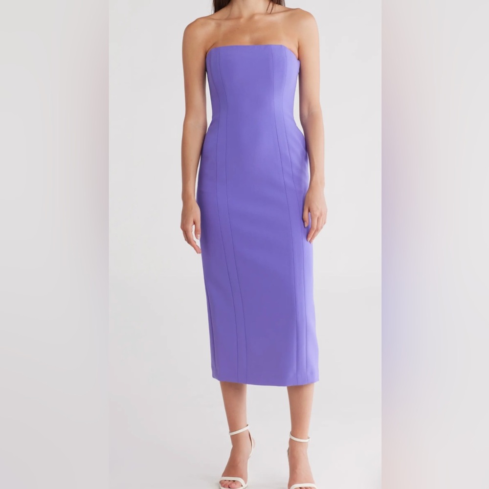 A.L.C. Elizabeth Strapless Midi Dress – Electric Iris Purple